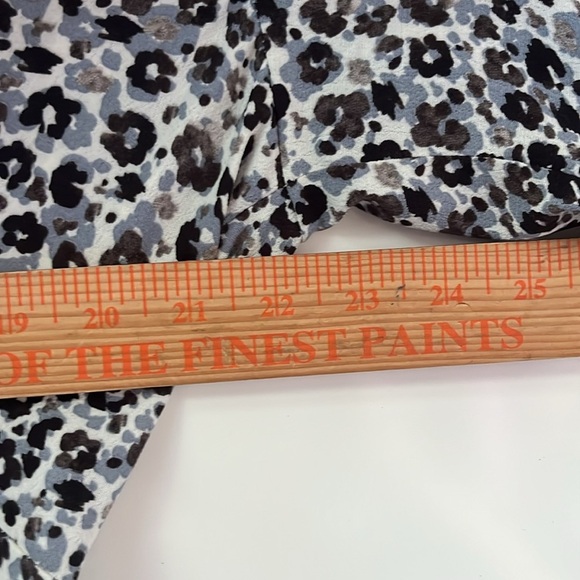 Zara Ditsy Floral Faux Wrap Dress XXL Long Poet Sleeve Deep V-neck Mini Pullover - Picture 10 of 10